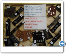 collection 1 applicazioni swarovski borchie strass su pelle